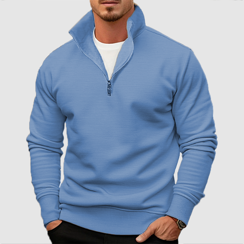 VALE | Casual men’s fleece polo shirt with zipper – Warm, comfortable & stylish