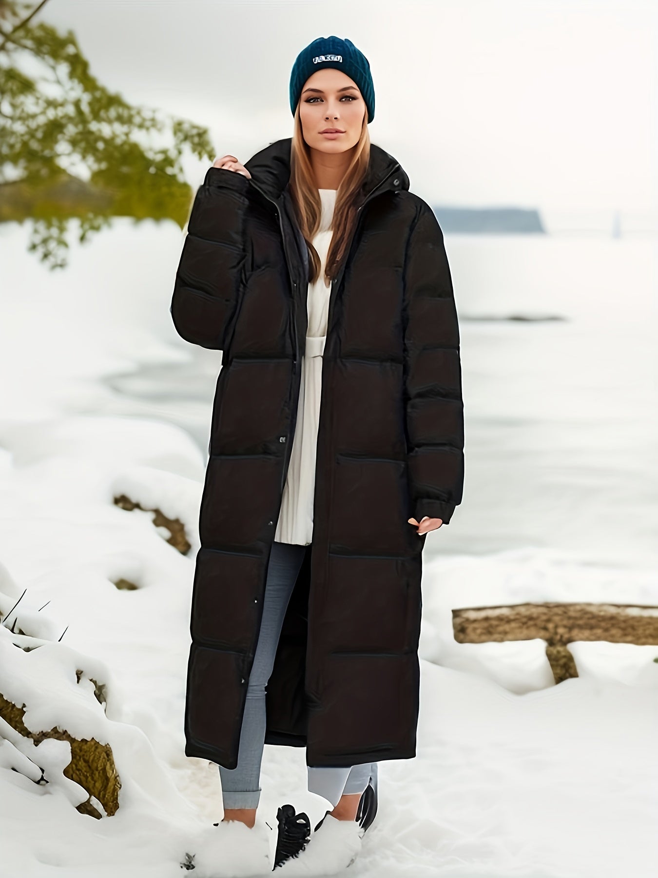 Stylischer Langer Winter Daunenmantel für Damen | Ideal für den Winter