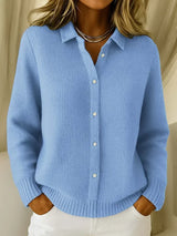 Elisenda - Soft-Touch-Strickpullover – Blau