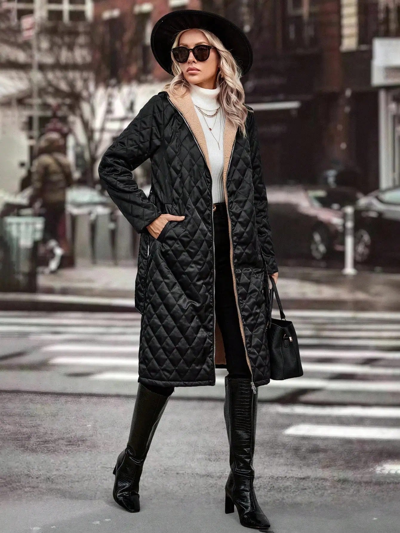 Alina® | Gestepper Kapuzenmantel