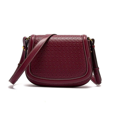 Helviora® | Geprägte Umhängetasche in Sattelform