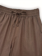 Clara | Hochtailliert Leinenhose Atmungsaktiv – Braun