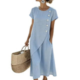 Hestelle - Raffiniertes Sommerkleid – Blau