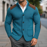 Ralph | Moderner Strukturierter Strick-Blazer Für Herren – Ozeanblau