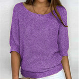 Elena | Lässiger Oversize-Strickpullover für Damen – Lila