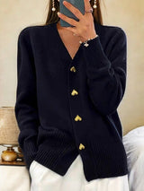 Sophie | Bezaubernde Und Elegante Damen-Strickjacke – Schwarz