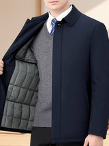 Beldren - strukturierte klassische Jacke – Marineblau