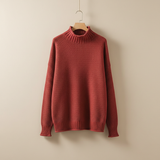 Edelma | Damen Strickpullover mit Stehkragen – Lila
