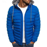 Edmund | Herren Steppjacke mit Kapuze Winterjacke – Königsblau