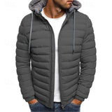 Edmund | Herren Steppjacke mit Kapuze Winterjacke – Dunkelgrau