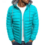 Edmund | Herren Steppjacke mit Kapuze Winterjacke – Hellblau