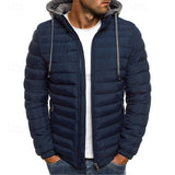 Edmund | Herren Steppjacke mit Kapuze Winterjacke – Marineblau
