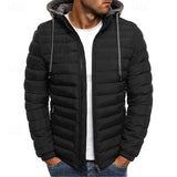 Edmund | Herren Steppjacke mit Kapuze Winterjacke – Schwarz