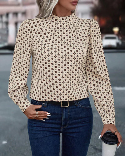 Bruhn® | Gemusterte Vintage-Bluse