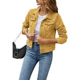 Alina | Stylische Denim Jacke für Damen – Gelb
