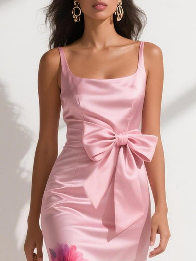 VALE | Chic Floral Midi Dress – Sleeveless with Strap