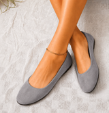 Liselotte | Damen Ballerinas Slip-On Runde Kappe – Grau