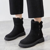 Eldwiga | Damen Wasserdichte Winterstiefel Gefüttert – Schwarz