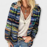 Eldwine | Damen Bunte Strickjacke Offen – Blau