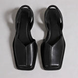 Elegante Damen Ballerinas Mit Square Toe – Schwarz