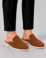 Elegante Herren Loafer Mit Offener Ferse – Dunkelbraun