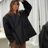Elegante Oversize Blazer Damen – Schwarz