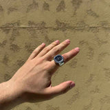 Elegante Touch Ringuhr – Silber - Schwarz