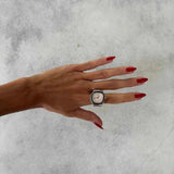 Elegante Touch Ringuhr – Silber - Pink