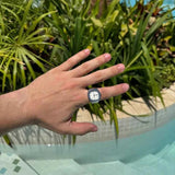 Elegante Touch Ringuhr – Silber - Weiß