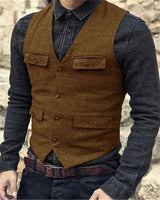 Elegante Weste Herren – Braun