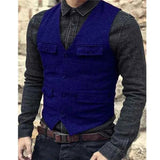 Elegante Weste Herren – Königsblau
