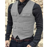 Elegante Weste Herren – Silber
