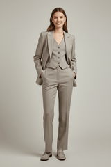 Eleganter Damen Hosenanzug – Taupe