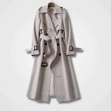 Eleganter Damen-Trenchcoat mit Gürtel – Grau