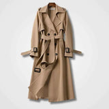 Eleganter Damen-Trenchcoat mit Gürtel – Beige