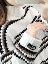 Anna | This Winterpullover Damen mit modernem Schnitt – Weiß