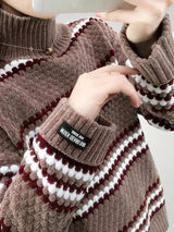 Anna | This Winterpullover Damen mit modernem Schnitt – Braun