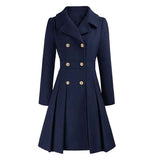Eleganter Wintermantel – Marineblau