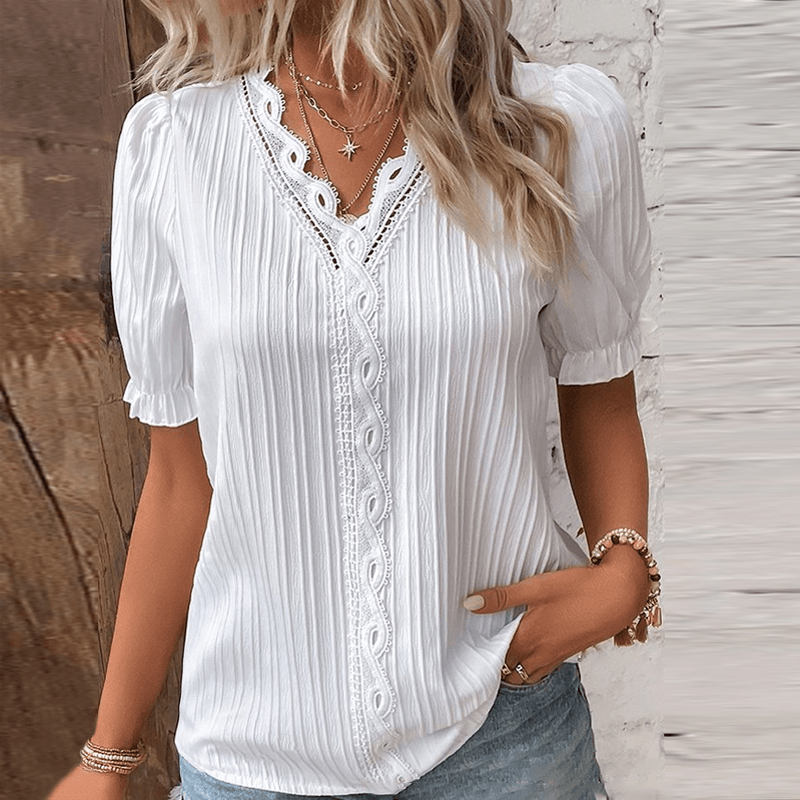 Artemia® | Elegante Bluse mit V-Ausschnitt und Spitze