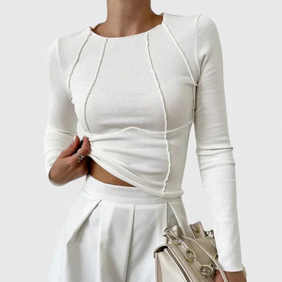 Elegantes Langarm-Top mit figurschmeichelnder Passform