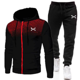 Elio | Herren Jogginganzug mit Kapuzenjacke und Hose im sportlichen Stil – Schwarz