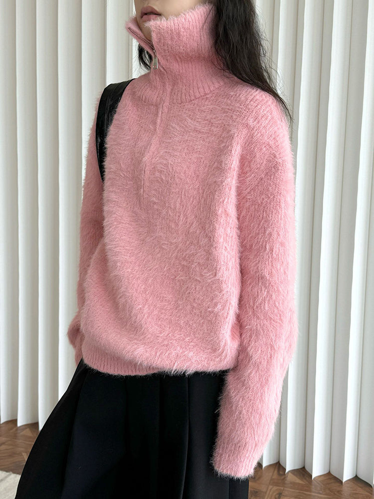 Milana® | Flauschiger Pullover mit Reißverschluss