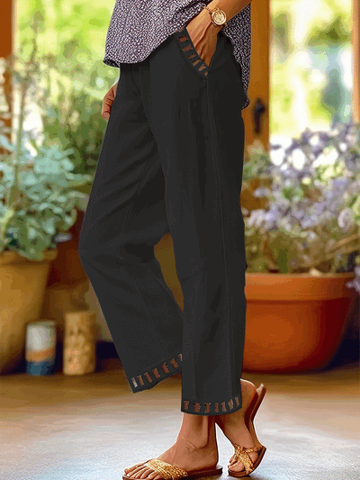 Tracey - Kontrast Besatz Verkürzt Hose