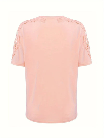 Ancuta – Elegantes Sommer Kurzarm T Hemd Mit Spitze