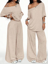 Kaeloria - Komfortables Loungewear-Set – Aprikose