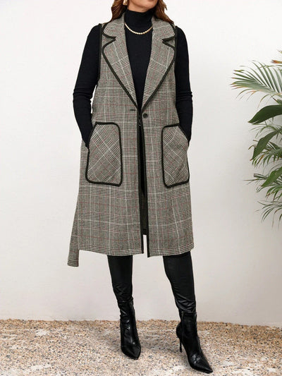 Karl® | Elegante ärmellose Weste im Karodesign