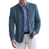 Anton | Herren Eleganter Freizeitblazer mit Knopfverschluss – Blau