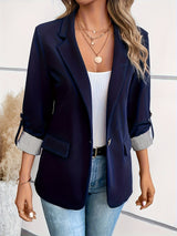 Nina | Eleganter Und Vielseitiger Damenblazer – Marineblau