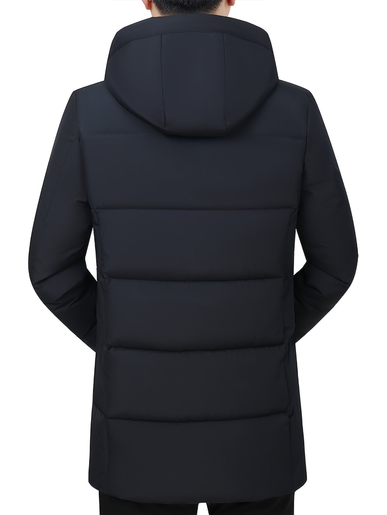 Casual Puffer Wintermantel mit Fleece-Futter und Reissverschluss-Tasche für Herren | Ideal für den Winter