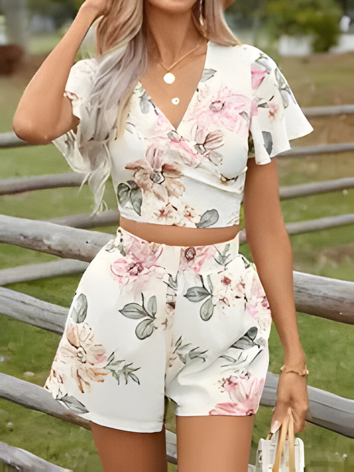 Jianna | Tropische Shorts mit Blumendruck für Frauen